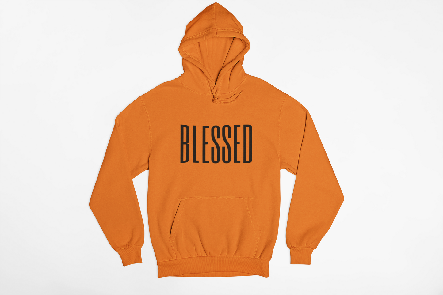 Blessed Faith Christian Hoodie, Gold on Black Hoodie
